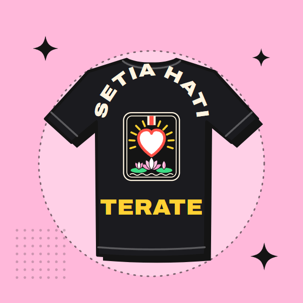 Kaos PSHT Sablon Belakang "Setia Hati"