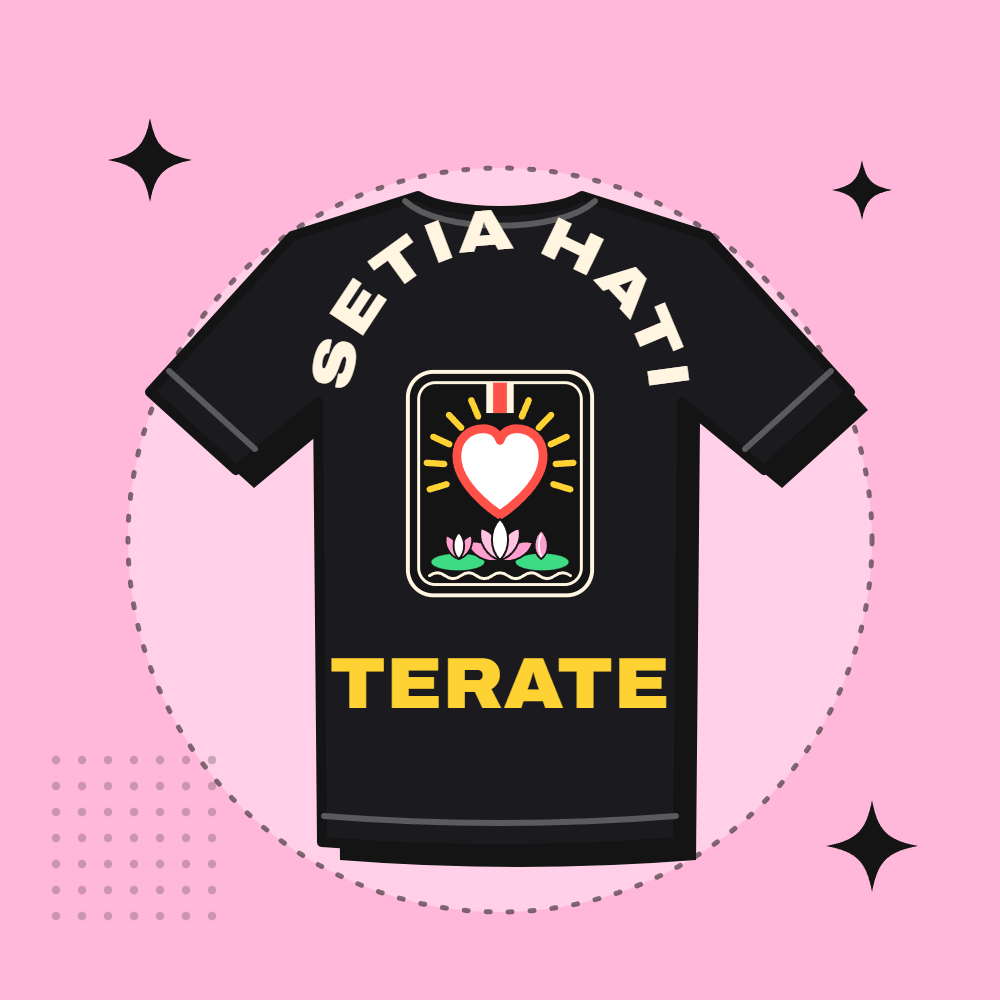 Kaos PSHT Sablon Belakang "Setia Hati"